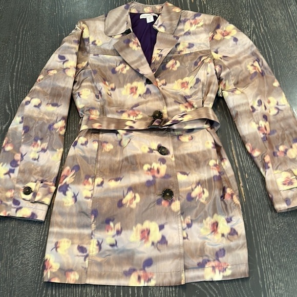 COLDWATER CREEK Rainflower Trench Coat Size XS 4-6 - Picture 1 of 11